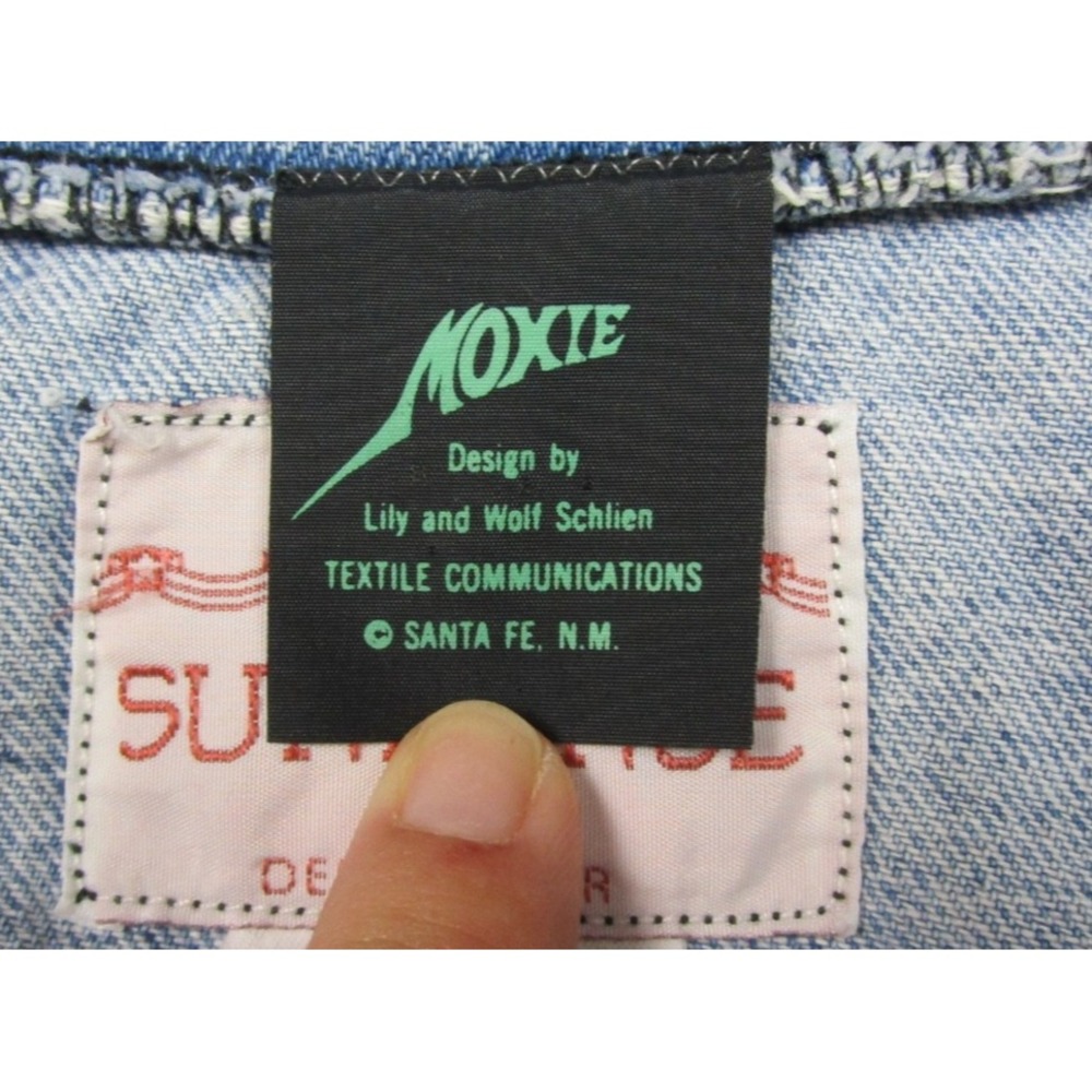 Vintage 90s Sundance x Moxie Denim Chore Coat Women's (M) Buffalo Santa Fe USA - Picture 11 of 16